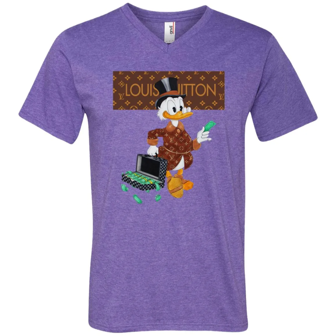 Louis Vuitton Donald Duck T-shirt Men V-Neck T-Shirt