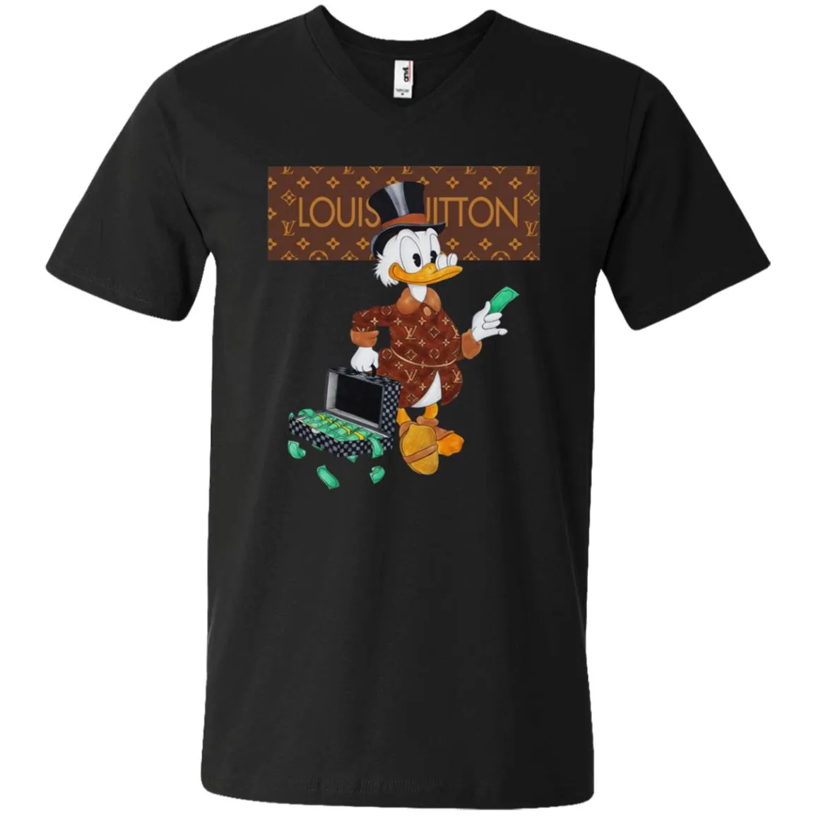 Louis Vuitton Donald Duck T-shirt Men V-Neck T-Shirt