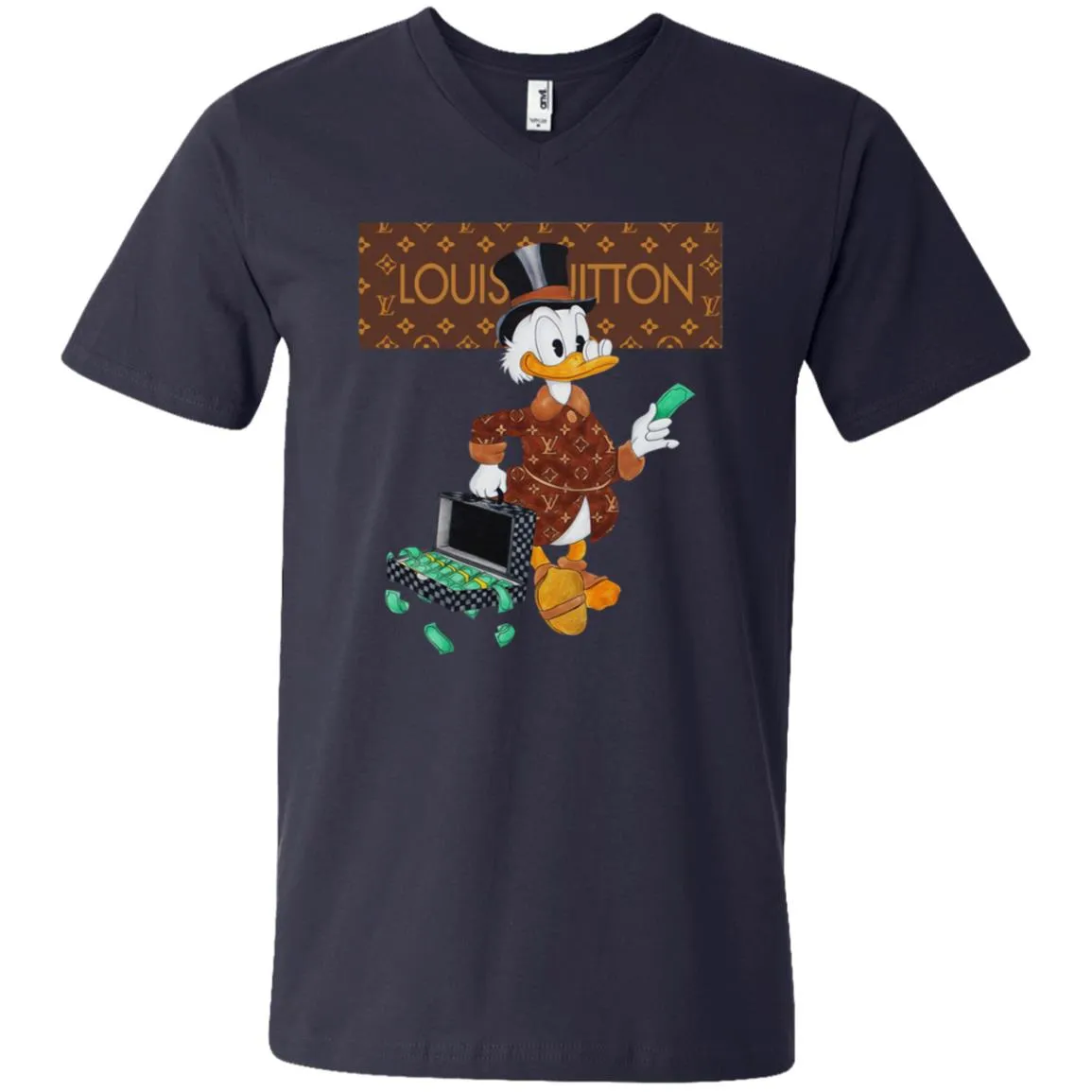 Louis Vuitton Donald Duck T-shirt Men V-Neck T-Shirt