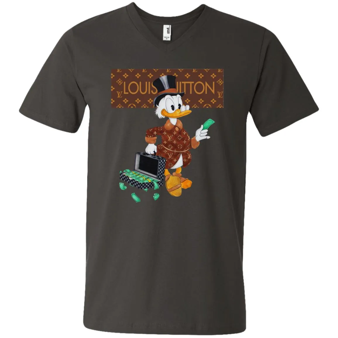 Louis Vuitton Donald Duck T-shirt Men V-Neck T-Shirt