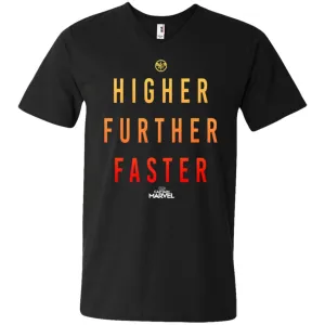 Marvel Captain Marvel Movie Higher Faster Men V-Neck T-Shirt