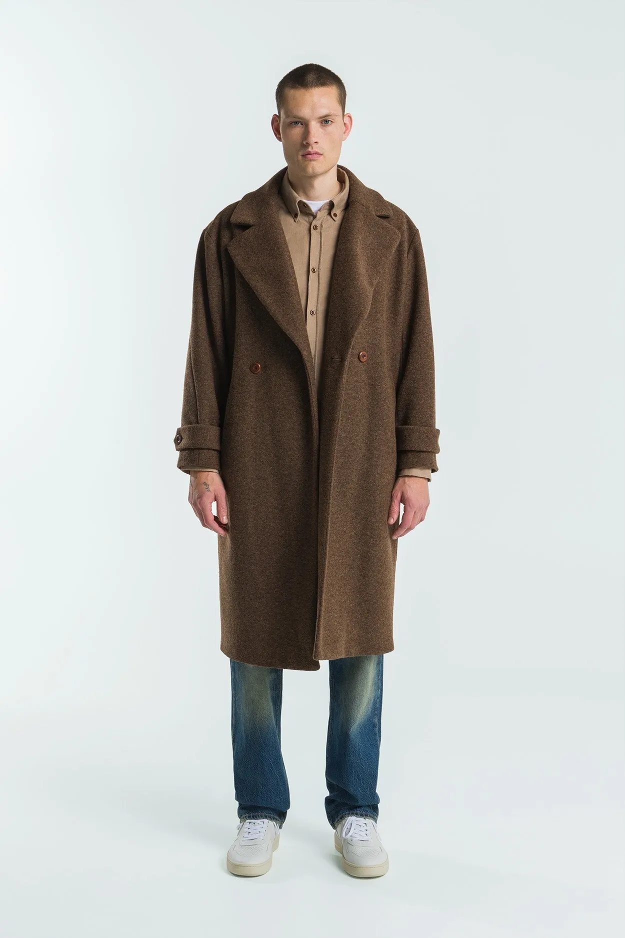 Masako Unisex Coat Desert Palm Brown