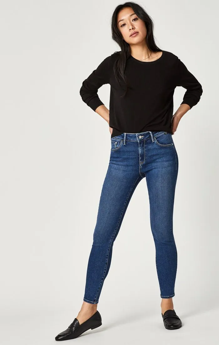 MAVI ADRIANA ANKLE SUPER SKINNY IN MID INDIGO SUPERSOFT