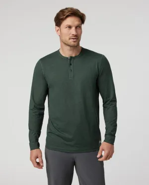 MEN'S EASE PERFORMANCE HENLEY LONG SLEEVE - HAN ASPEN HEATHER