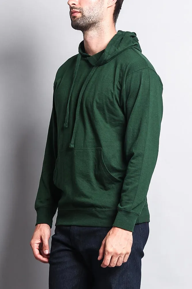 Men's Essential Cross-Dyed Heather Jersey Pullover Hoodie