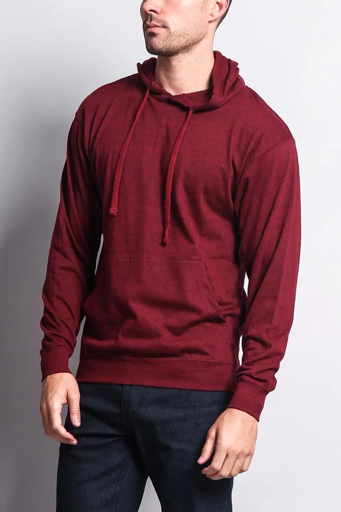 Men's Essential Cross-Dyed Heather Jersey Pullover Hoodie