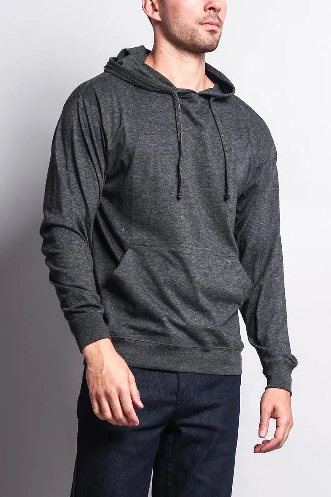 Men's Essential Cross-Dyed Heather Jersey Pullover Hoodie