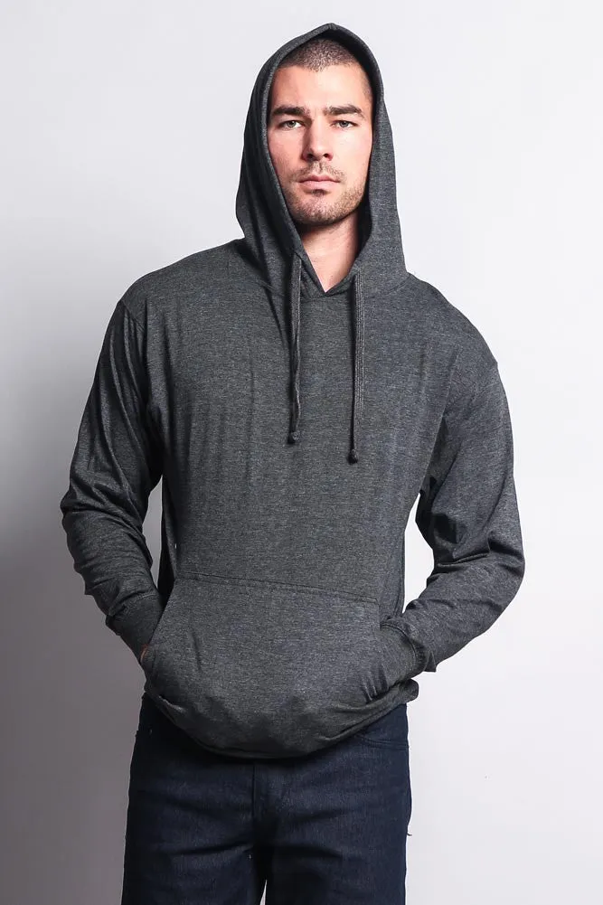 Men's Essential Cross-Dyed Heather Jersey Pullover Hoodie