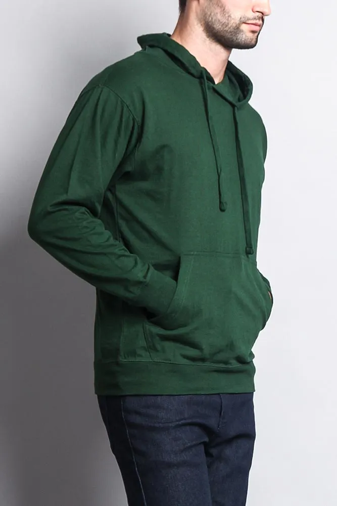 Men's Essential Cross-Dyed Heather Jersey Pullover Hoodie