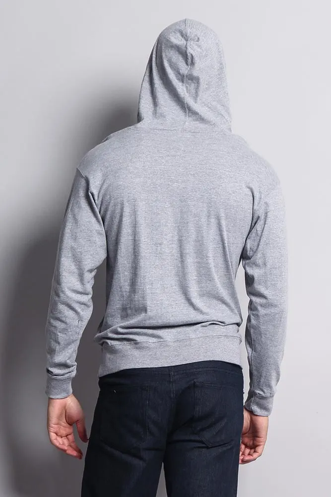 Men's Essential Cross-Dyed Heather Jersey Pullover Hoodie