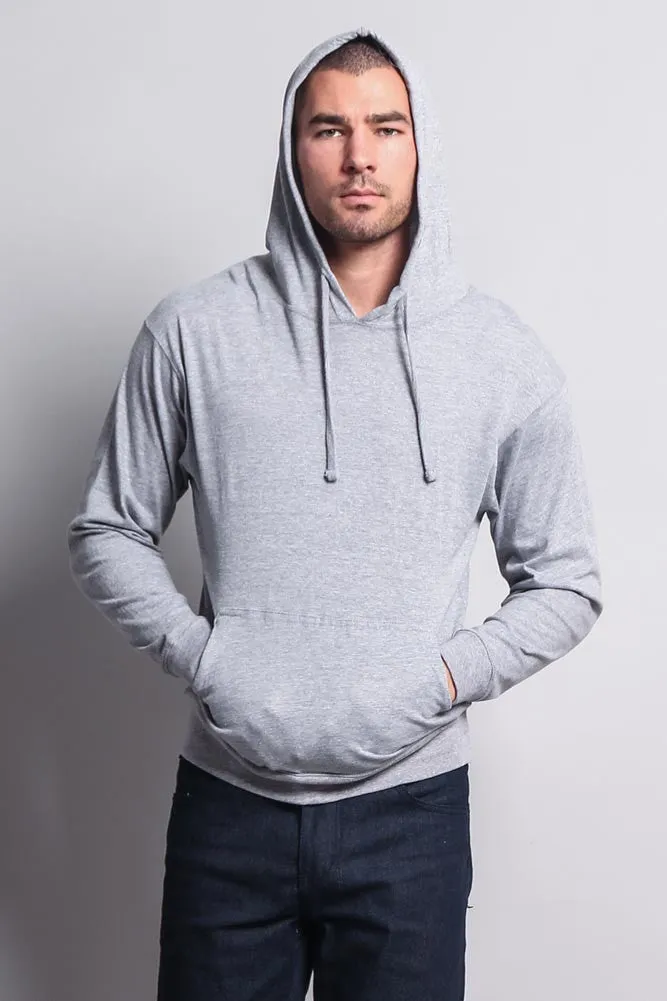 Men's Essential Cross-Dyed Heather Jersey Pullover Hoodie