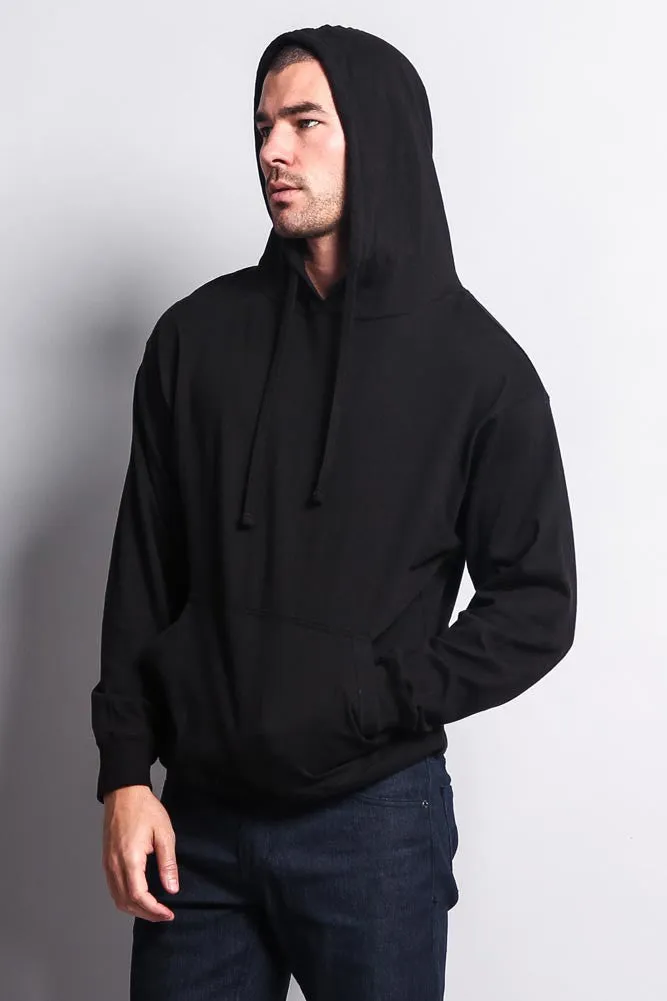 Men's Essential Cross-Dyed Heather Jersey Pullover Hoodie