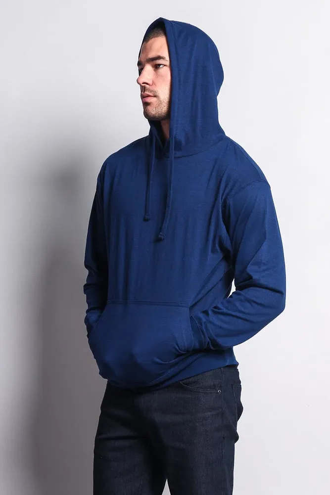 Men's Essential Cross-Dyed Heather Jersey Pullover Hoodie