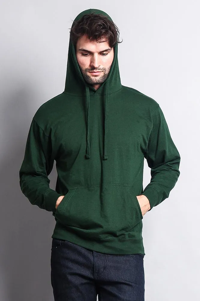 Men's Essential Cross-Dyed Heather Jersey Pullover Hoodie