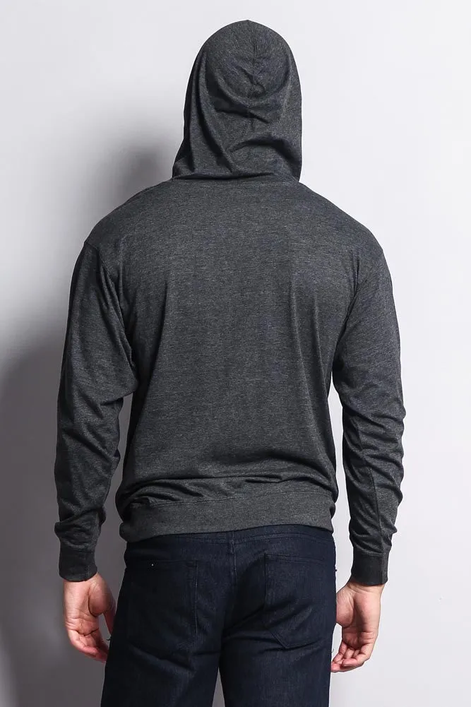 Men's Essential Cross-Dyed Heather Jersey Pullover Hoodie