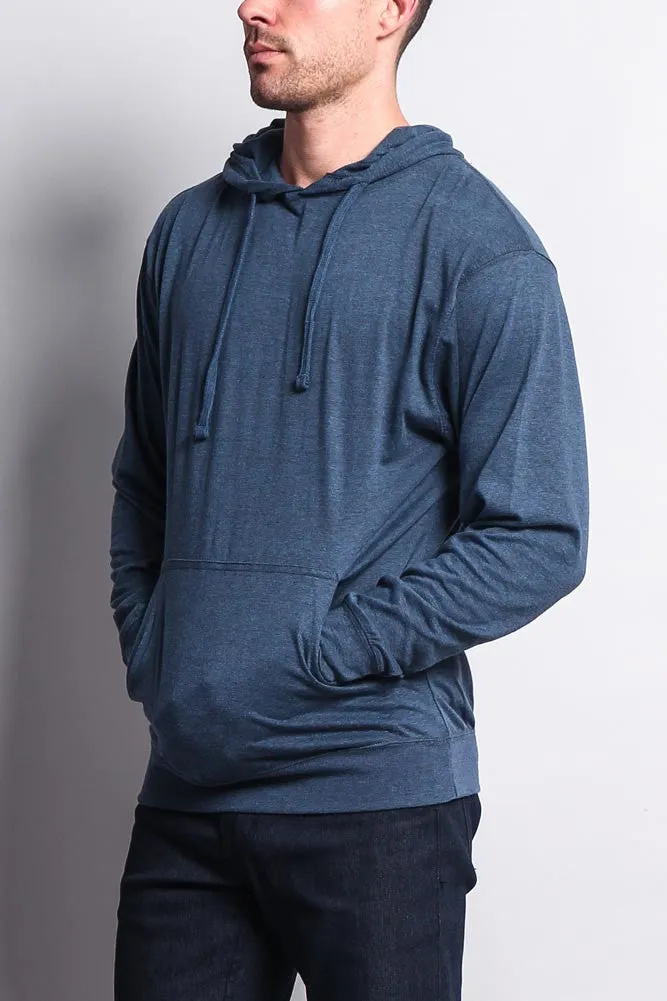 Men's Essential Cross-Dyed Heather Jersey Pullover Hoodie