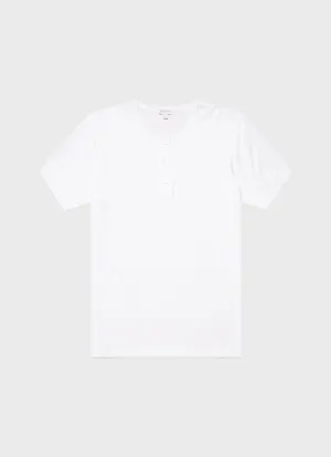 Men's Henley T-shirt in White