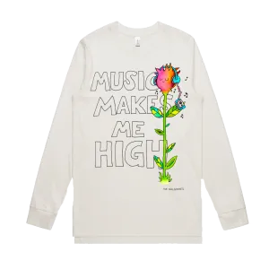 Music Makes Me High / Natural Long Sleeve