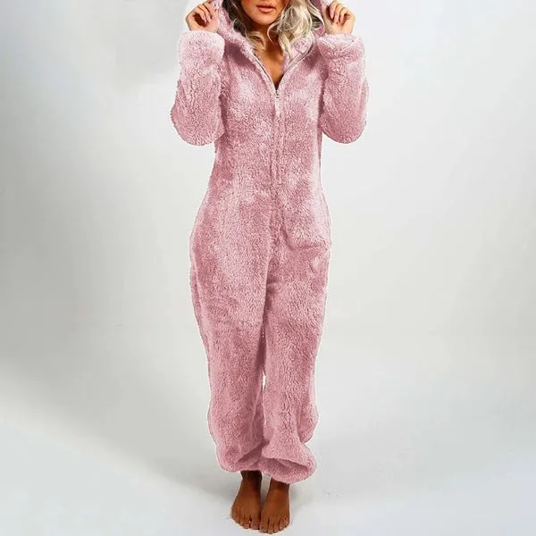 Plush Cozy Pink Onsie