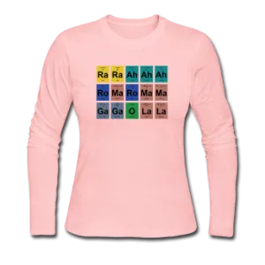 "Lady Gaga Periodic Table" - Women's Long Sleeve T-Shirt