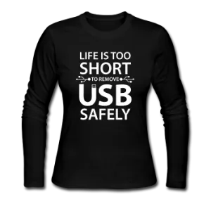 "Life is too Short" (white) - Women's Long Sleeve T-Shirt