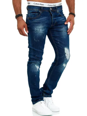 Rego Distressed Jeans - Blue X77