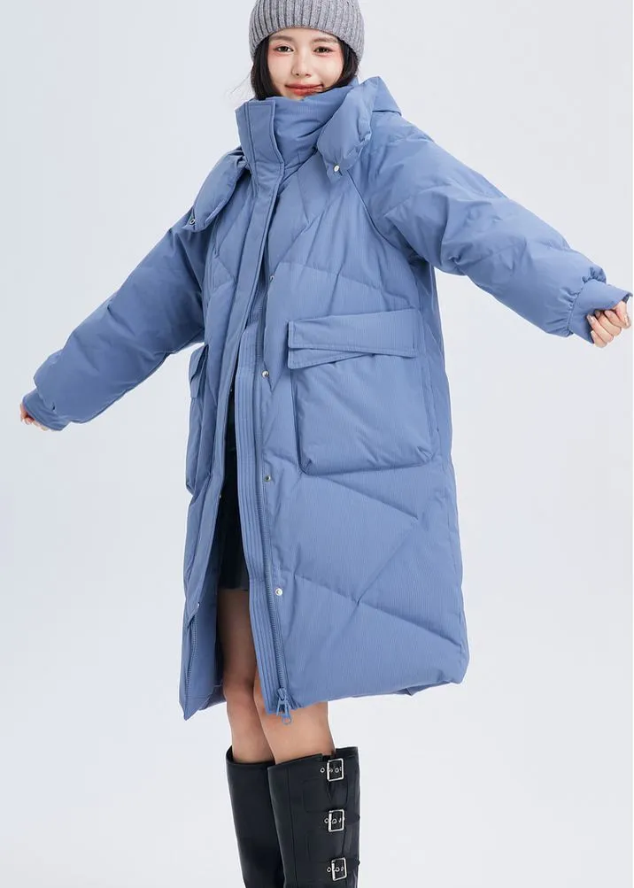 Removable Hood Knee-Length Down Puffer Coat