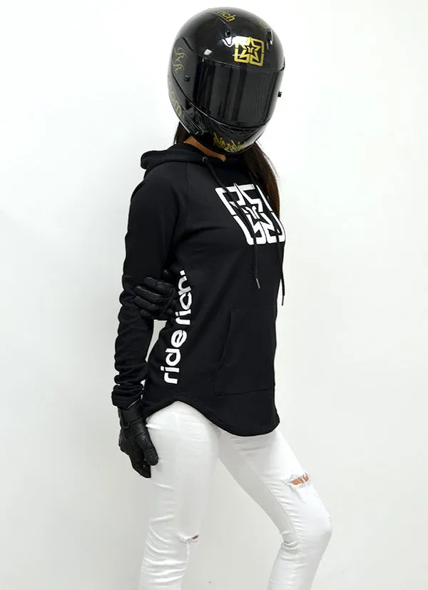 Ride Rich Emblem Scoop Pullover Hoodie