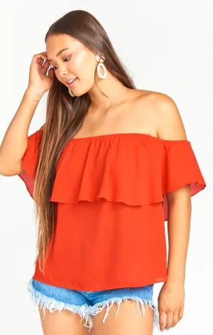 Ruffle Top ~ Bonfire