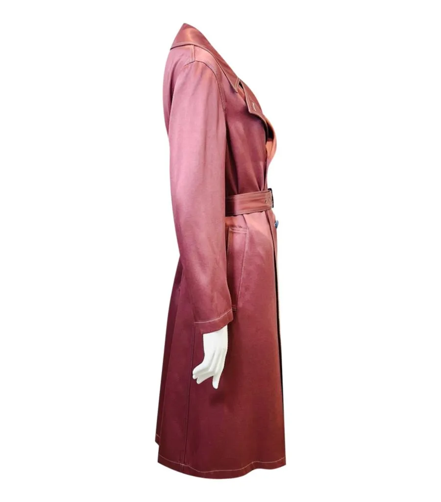 Sies Marjan Satin-Twill Trench Coat. Size XS