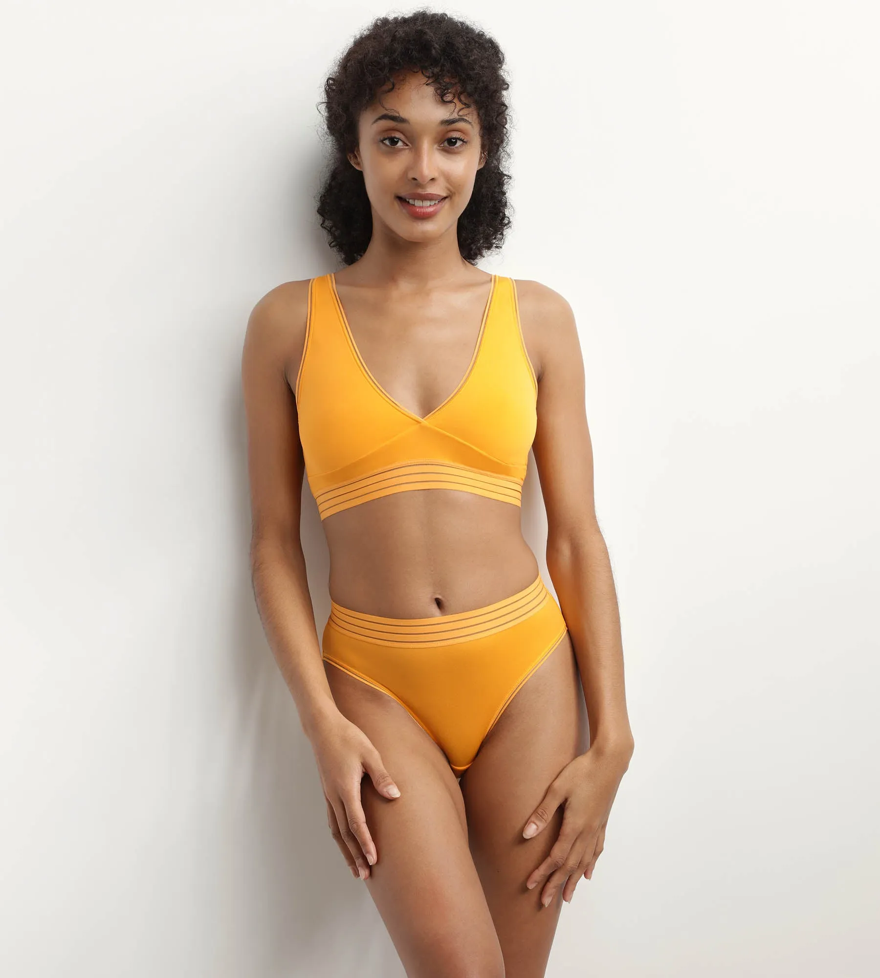 Soutien-gorge triangle sans armature en microfibre Jaune Oh My Dim’s