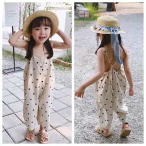 Summer Girls Suspender Culottes Jumpsuit Wholesale Girls Clothes