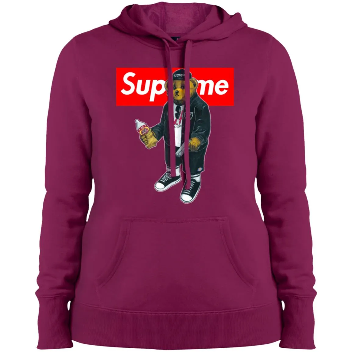 Supreme Bear Guns T-shirt Women Hooded Sweatshirt