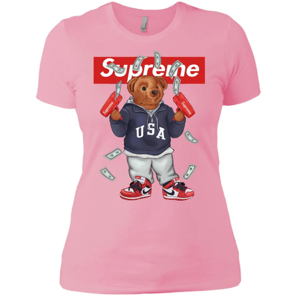 Supreme Bear Hot Trending T-shirt Women Cotton T-Shirt