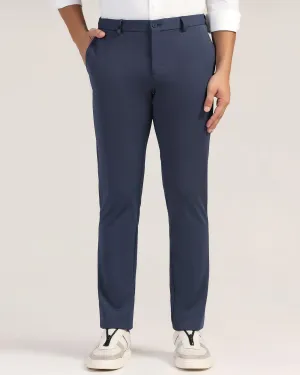 TechPro Super Slim Phoenix Formal Navy Textured Trouser - Meteor