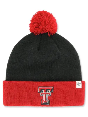 Texas Tech 47 Brands "Bam Bam" YOUTH Cuff Beanie with Pom