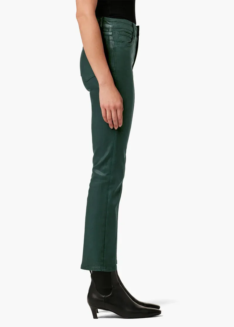 The Callie High Rise Cropped Coat Bootcut - Forest Green