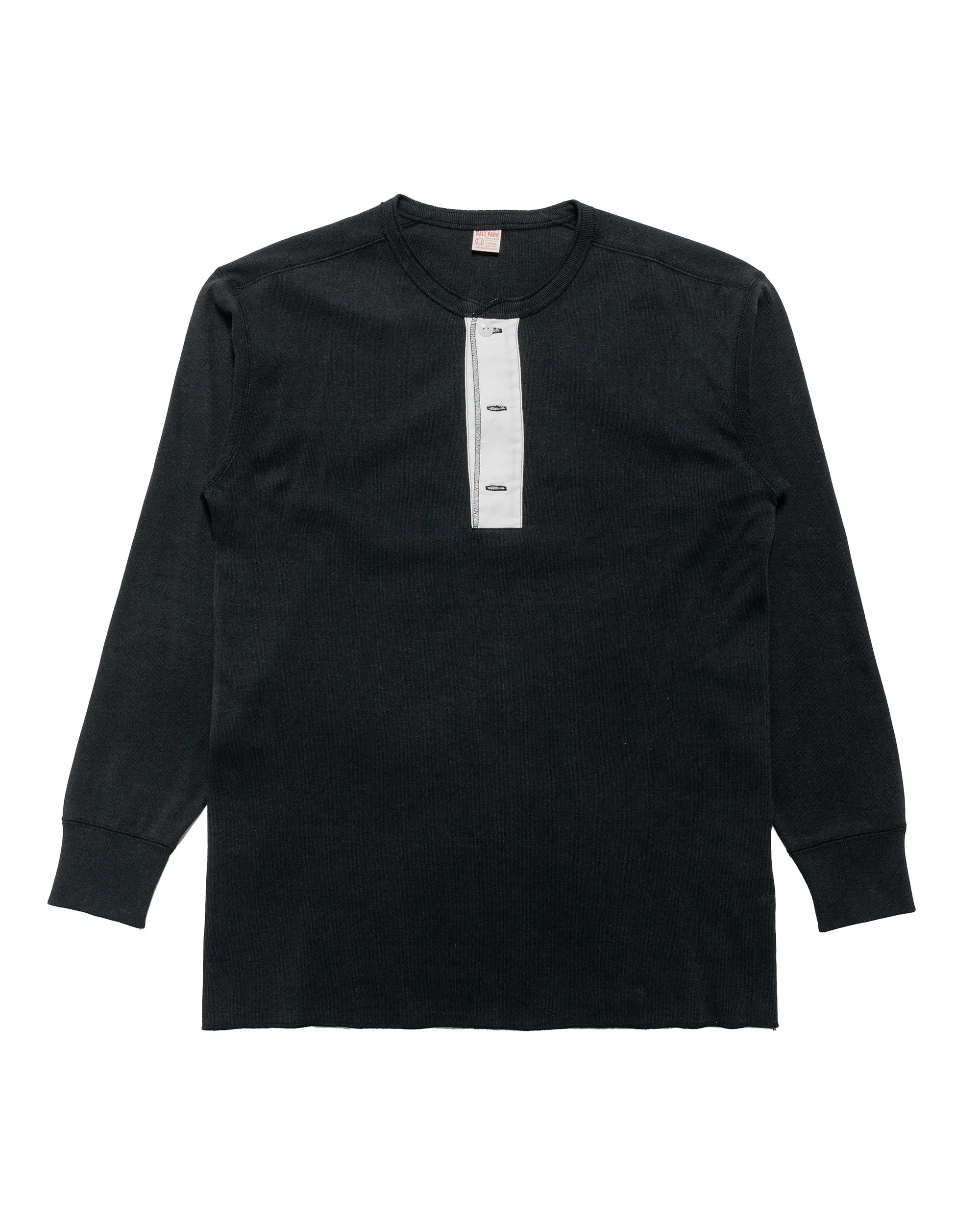 The Real McCoy's MC23111 Union Henley Undershirt L/S Black