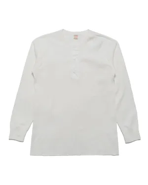 The Real McCoy's MC23111 Union Henley Undershirt L/S White