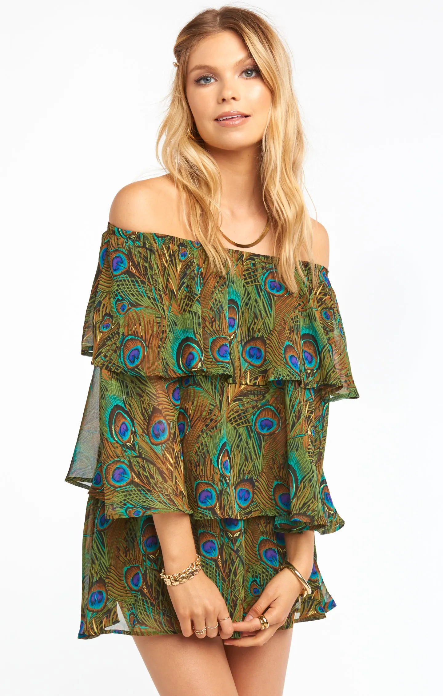 Triple Decker Romper ~ Original Peacock