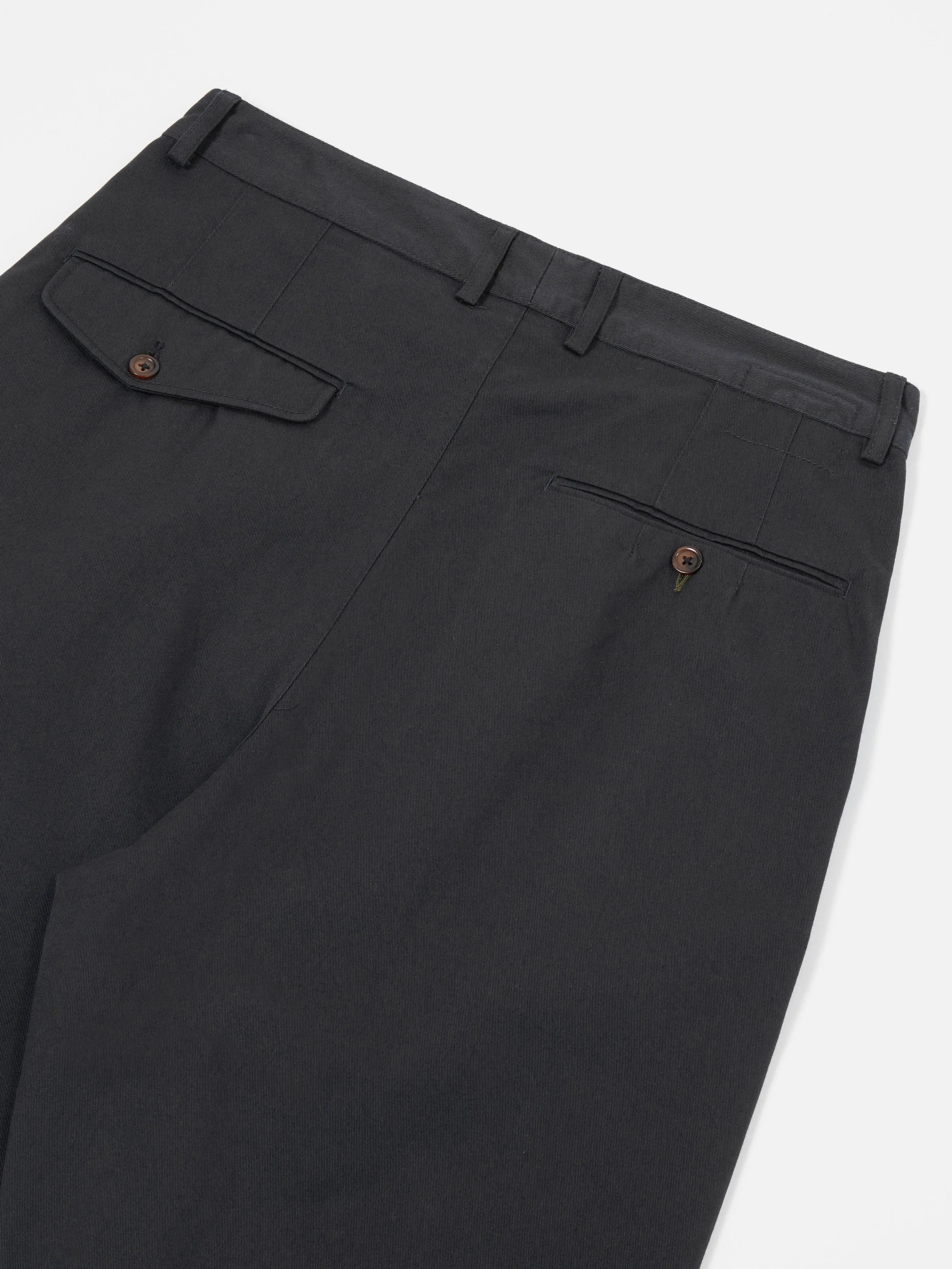 Universal Works, Double Pleat Pant, Black Twill