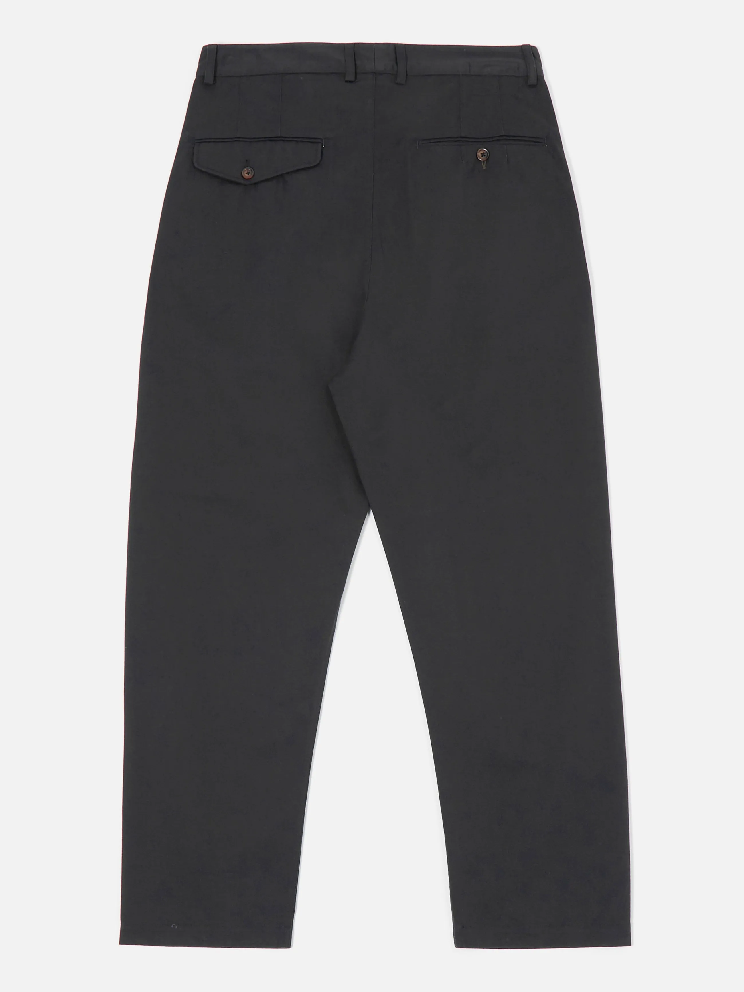 Universal Works, Double Pleat Pant, Black Twill