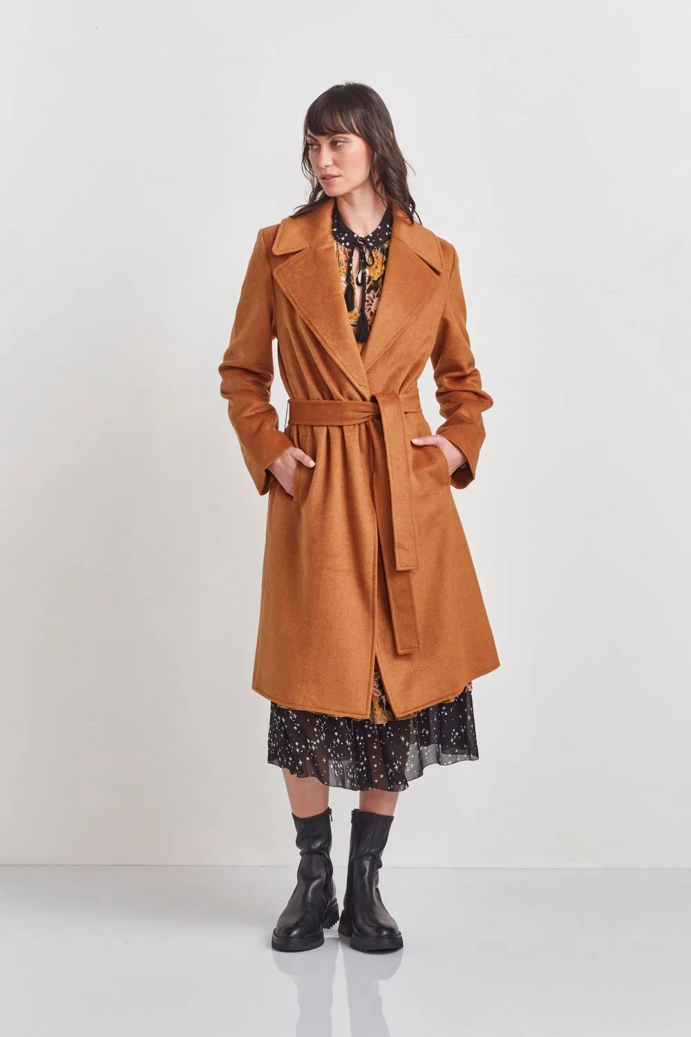 Verge Foxtail Coat - Caramel