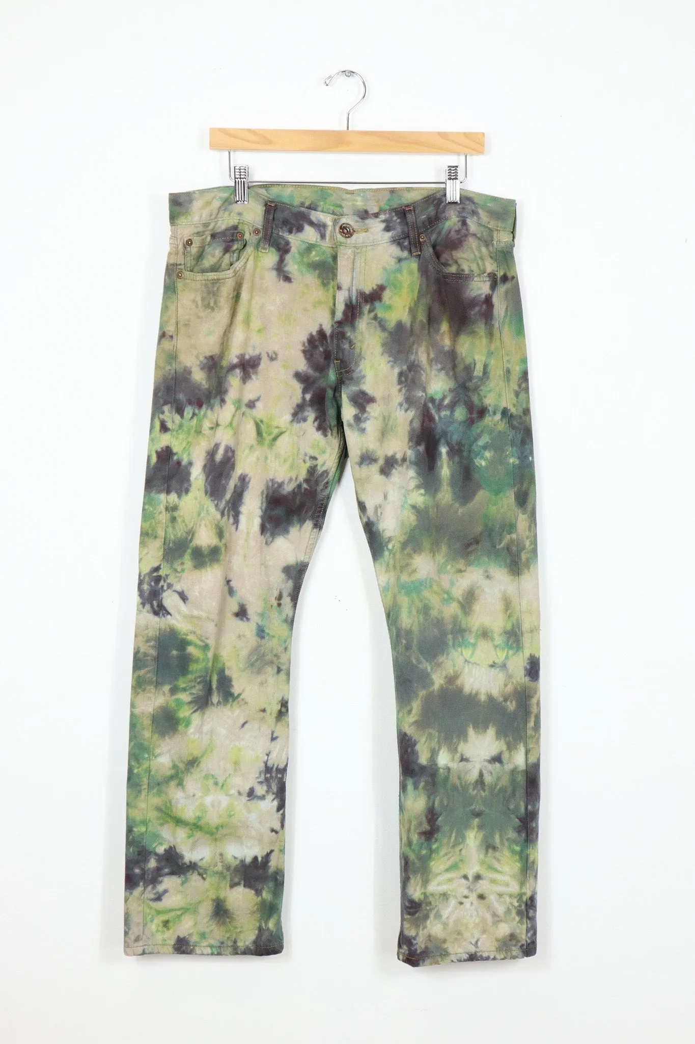 Vintage Reworked Camo Dyed Relaxed Straight Fit Jeans