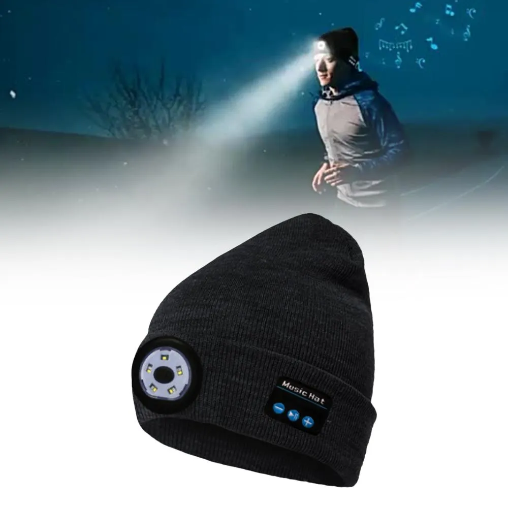 Wireless Bluetooth LED Hat with Music Speakers