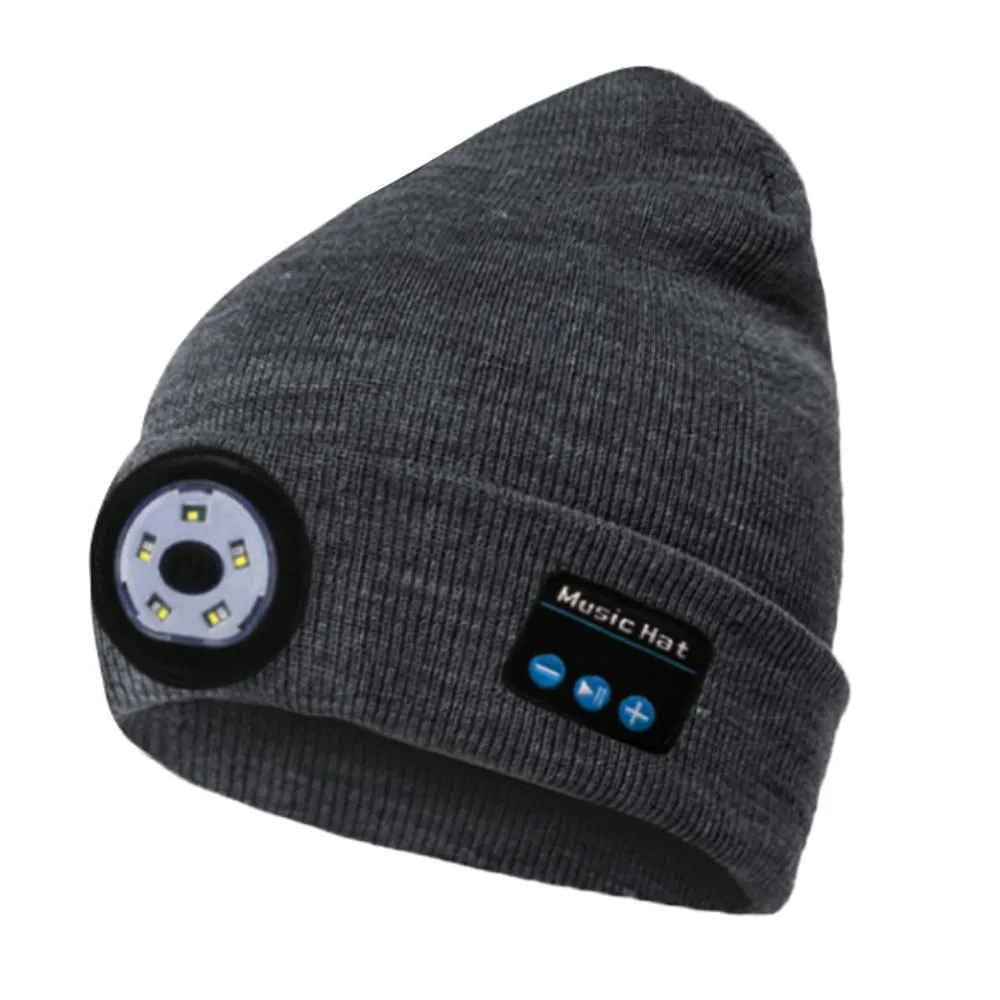 Wireless Bluetooth LED Hat with Music Speakers