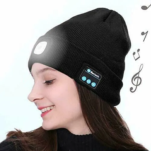 Wireless Bluetooth LED Hat with Music Speakers