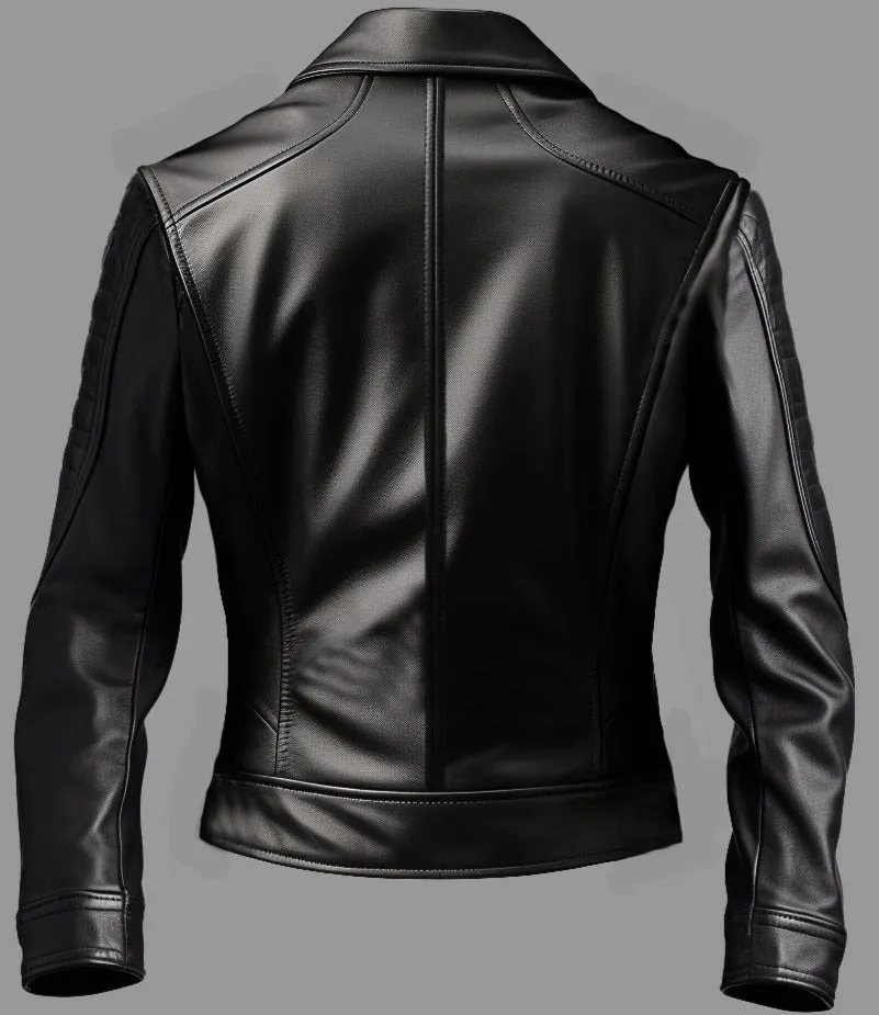 Women Dasha Designer Black Leather Jacket