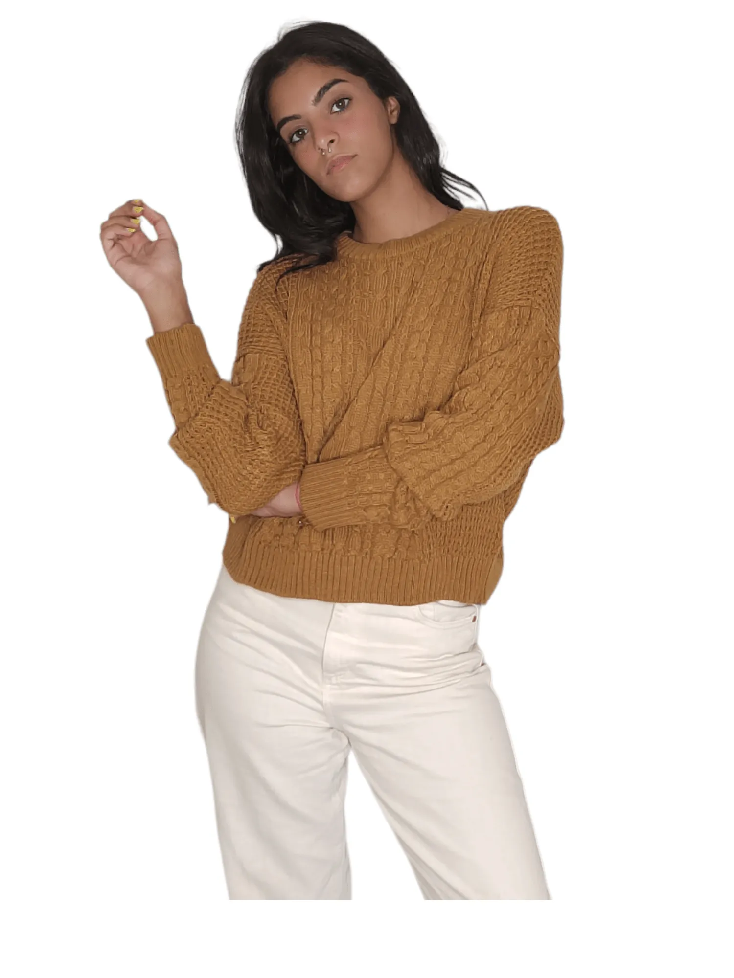 Women Knitwear Pullover - Dark Mustard