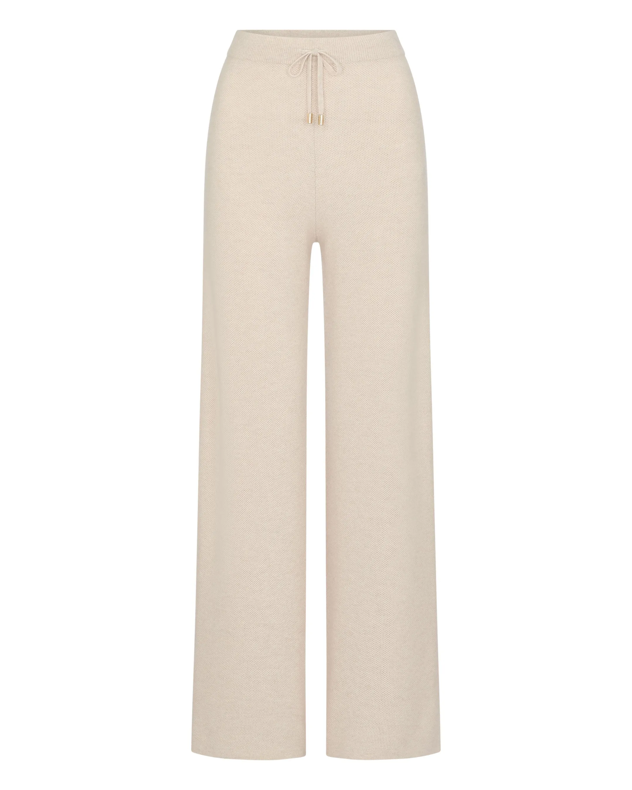 Women's Honeycomb Knit Cashmere Pant Ecru White